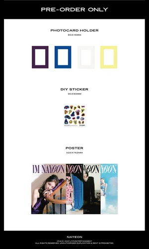 Vista 8 de TWICE NAYEON IM NAYEON 1st Mini Album ( YEON Ver. +FOLDED POSTER(FIRST PRESS ONLY)+STORE GIFT CARD ) K-POP SEALED