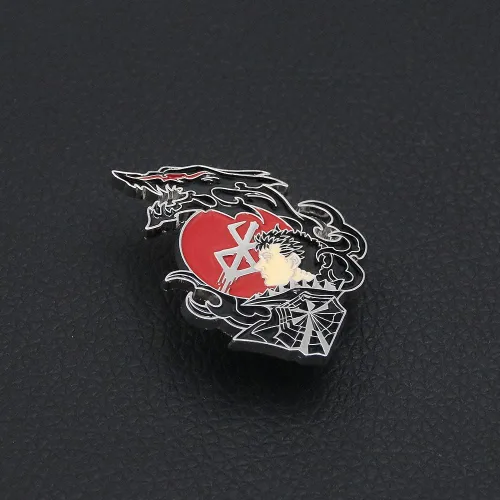 Vista 8 de Berserker Guts Anime Enamel Pins - Berserker Armor Swordsman Manga Pin - Christmas Cosplay Jewelry Gifts for Kids Girls Teens Women Men and Fans