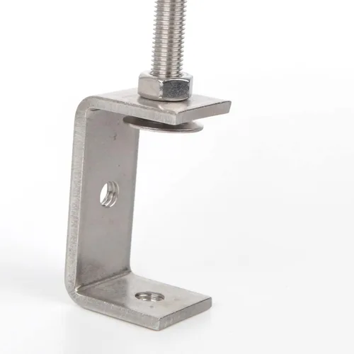 Vista 3 de Abrazadera C de acero inoxidable 304 de 2.559 in resistente abrazadera C para carpintería edificio de tigre, abrazadera ajustable de apertura