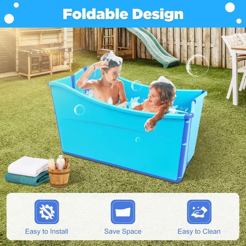 Vista 5 de Bañera plegable azul plegable de 34 pulgadas