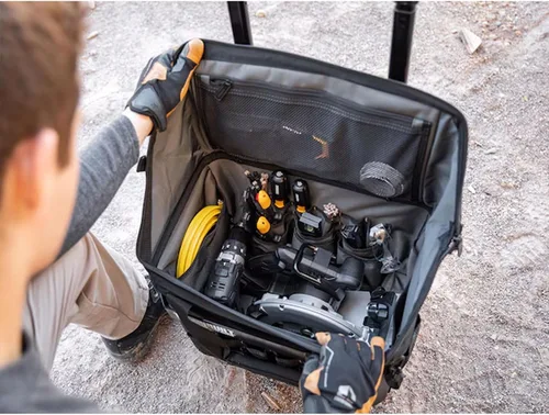 Vista 5 de ToughBuilt - Bolsa de herramientas de boca grande con ruedas, XXL, base impermeable, resistente, duradera y ruda (TB-CT-61-22)