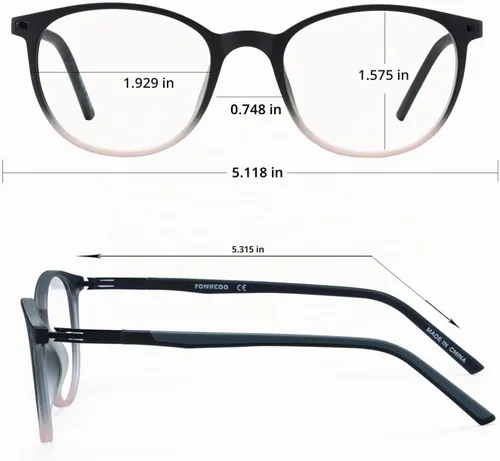 Vista 3 de FONHCOO Gafas de bloqueo de luz azul, antirayos azules, para juegos de computadora, ligeras, antirreflejos, antifatiga ocular