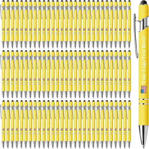 Vista 36 de Bolígrafos personalizados con lápiz capacitivo, bolígrafos personalizados impresos con tu logotipo o mensaje, ideales para regalos, promociones