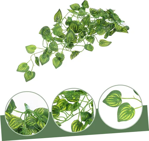 Vista 7 de Angoily 2pcs Paisajismo Plantas Barbudas Dragón Tanque Decoración Plantas Falsas para Reptiles Terrario Plantas Gecko Plant