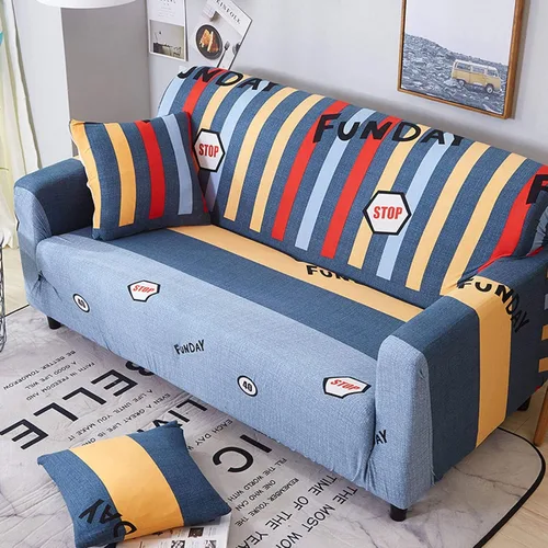 Vista 11 de IMYOGI Funda de sofá de alta elasticidad estampada, funda de elastano elástica para sofá de esquina, lavable para 3 cojines, protector de muebles