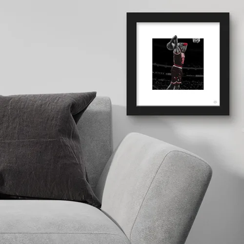 Vista 3 de Trends International Gallery Pops Michael Jordan - Póster de pared de la secuencia de progresión de vuelo 6, 12 x 12 pulgadas, versión de marco negro
