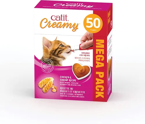 Vista 22 de Catit Creamy - Paquetes personalizados de golosinas para gato que puede lamer