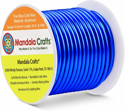 Vista 58 de Mandala Crafts - Alambre de aluminio anodizado de calibre 22 para hacer joyas - 137.2 m de alambre flexible surtido y coloreado - Doble para bonsái