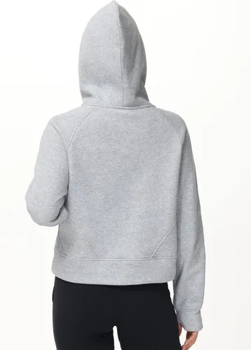 Vista 4 de THE GYM PEOPLE Sudaderas con capucha para mujer, media cremallera, manga larga, forro polar, con bolsillos, agujero para el pulgar