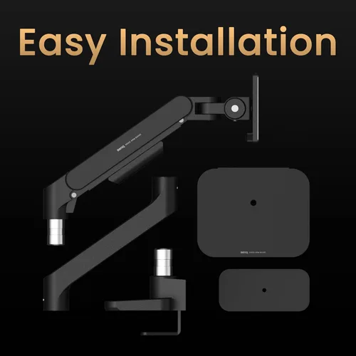 Vista 11 de BenQ BSH01 Ergo Brazo de Monitor - Soporte de Monitor con Resorte de Gas para Pantallas de hasta 45'' y 44 libras, Instalación Rápida, Sin Descenso