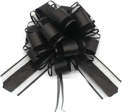Vista 16 de 6 piezas de lazos de tirar, lazo de regalo verde frijol, 6 pulgadas, Navidad, fiesta, regalo de cumpleaños, boda, lazos de cinta para envolver cajas