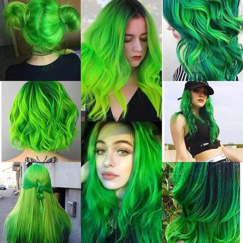Vista 6 de 12 extensiones de cabello de colores, extensiones de cabello sintético con clip para fiesta multicolor de SOYZMYX de 22 pulgadas, accesorios