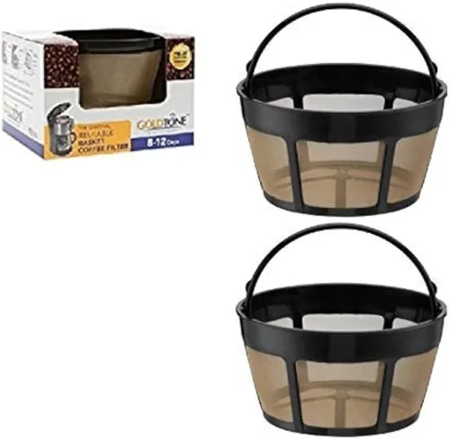 Vista 4 de GOLDTONE Filtro de café reutilizable de 8 a 12 tazas para cafeteras y cafeteras Hamilton Beach. Sustituye tu filtro de café reutilizable Hamilton