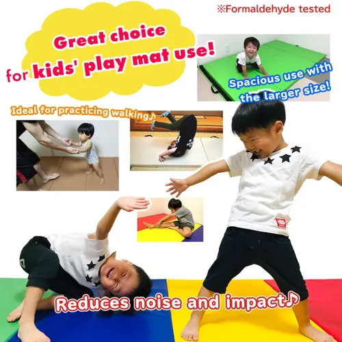 Vista 8 de KaRaDaStyle Tapete de gimnasia plegable y elástico de 71 x 24 x 2 pulgadas, para entrenamiento muscular, para niños, para yoga, deportes