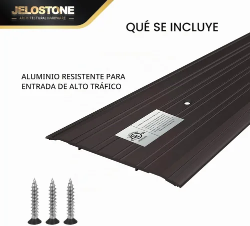 Vista 2 de 6" W x 1/4" H x 36" L - Commercial Aluminum Door Threshold(Dark Bronze Anodized)- Door Saddle- ADA accessible Barrier Free- Fire Rated- Door Bronce