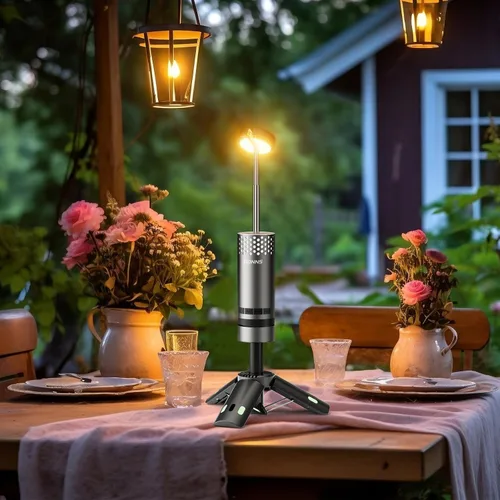 Vista 4 de Luces de Camping Recargables, Linterna de Camping Desmontable con Soporte, Lámpara de Campamento Telescópica Impermeable, Luz de Trabajo Magnética