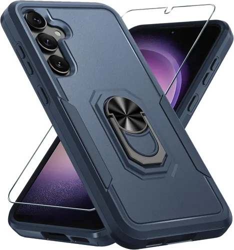 Vista 10 de Compatible con Samsung Galaxy S24/S25 Funda con Protector de Pantalla de Vidrio Templado, Resistente a Prueba de Golpes de Servicio Pesado Funda