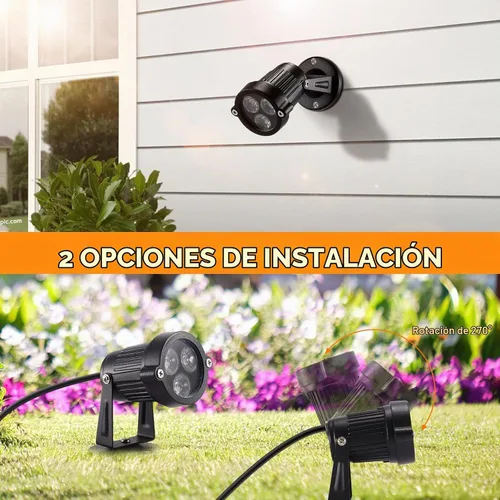 Vista 7 de Luces de paisaje – Foco de paisaje al aire libre de bajo voltaje – Luces LED impermeables para patio, jardín, patio, entrada, casa, blanco frío