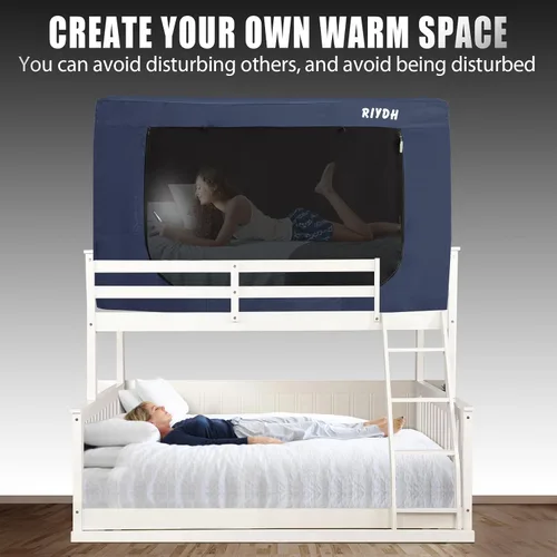 Vista 6 de RIYDH Tienda de Cama Twin XL Tienda de Dosel para Cama - Tienda de Ensueño Portátil para Niños y Adultos Tiendas de Dormir Interior 93%
