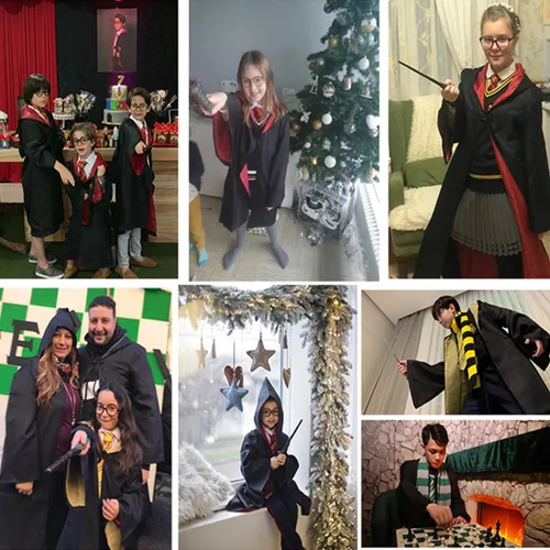 Vista 8 de Bata de mago, disfraz de capa de mago, disfraz de Halloween, Navidad, con capucha, capa mágica, disfraces de juego de rol, color negro