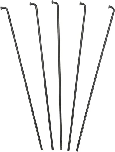 Vista 4 de X AUTOHAUX 40 piezas 14G J Bend 0.079 in bicicleta radios con pezones acero negro