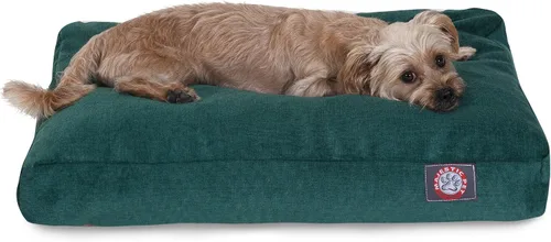 Vista 29 de Majestic Pet Cama para perro de espuma viscoelástica triturada, pequeña con funda extraíble lavable, cama ortopédica rectangular para perros, cama