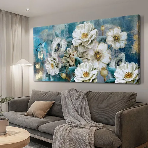 Vista 22 de Arjun Lienzo decorativo para pared, diseño de lago y montaña, cielo, naturaleza, paisaje, barco, ilustración, pintura escénica moderna, enmarcada