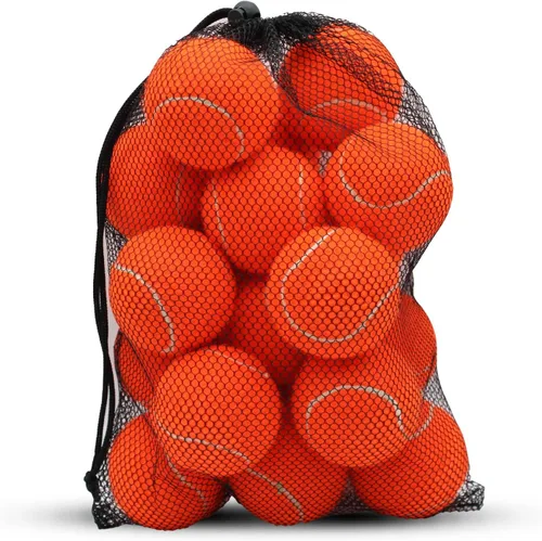 Vista 12 de SHYUJAJIE Tennis Ball,20 Pack Practice Balls Bulk,Dog Balls with Mesh Bag Azul oscuro