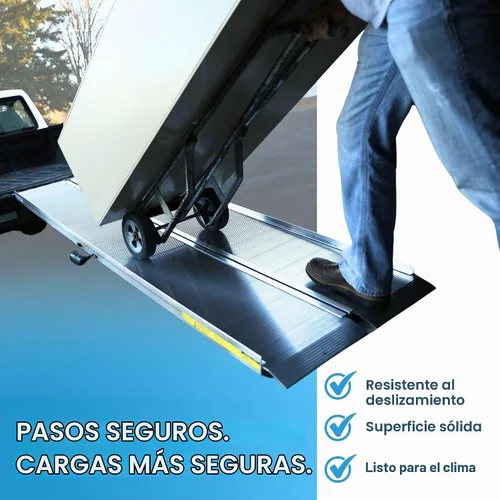 Vista 6 de EZ-ACCESS TRAVERSE Rampa plegable de aluminio de una sola pieza, rampas de carga portátiles para sillas de ruedas, motocicletas, tractores de césped