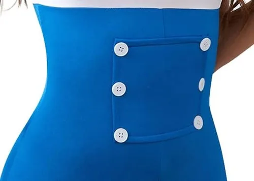 Vista 5 de Conjunto de disfraz sexy de marinero de Halloween para mujer