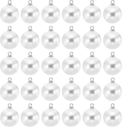 Vista 47 de PATIKIL Abalorio de perlas, 100 cuentas de perlas de imitación de perlas colgantes para bricolaje para hacer joyas, pulseras, aretes, collares Beige