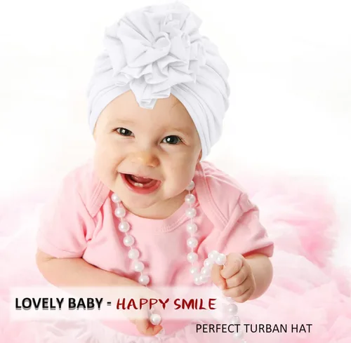 Vista 5 de Turbante para bebé, sombrero de niña, turbante para niñas pequeñas, sombreros turbantes para bebés y niñas pequeñas con gorro de lazo