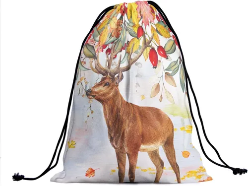Vista 9 de Bolsa de agarre de gimnasia de piel de animal, bolsa de gimnasia con cordón ajustable, bolsa de cuerda para fauna silvestre, Mariposas Galaxy