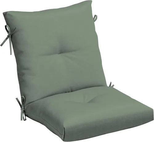 Vista 13 de Arden - Cojín copetudo para silla de comedor para exteriores, 21 x 40 Punto gris piedra
