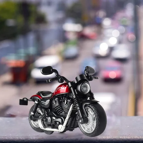 Vista 5 de Mini Motocicleta de Juguete - Autos de Juguete de Retroceso con Sonido y Luz, Motocicletas de Juguete para Niños Pequeños, Juguetes de Motocicleta