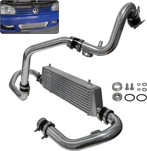 Vista 3 de Kit de Intercooler de Montaje Delantero Kit de Tubo Kit de Brida Sensor Para VW Jetta Golf GTI GL GLI GLS MK4 1.8T 1998-2005 Tornillo