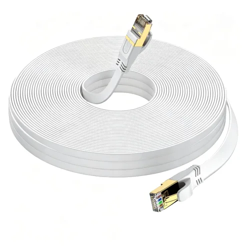 Vista 14 de Cable Ethernet Cat 8 de 3 pies, cable de red LAN de alta velocidad para exteriores e interiores, cable de conexión SFTP chapado en oro RJ45 de 40