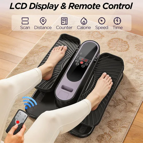 Vista 3 de Under Desk Elliptical Machine for Senior Mini Elliptical Leg Exerciser with Remote Quiet Portable Electric Seated Foot Pedal Exerciser for Home