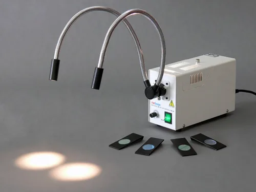 Vista 3 de AmScope Caja de control de fuente de luz del iluminador del microscopio HL250-A 150w