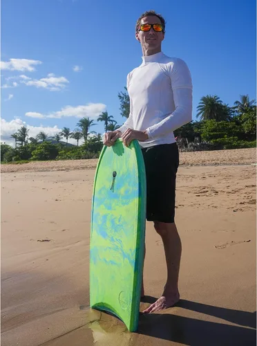 Vista 3 de ATUNAS Tablas de cuerpo, 33 a 43 pulgadas, bodyboard para playa con correa de muñeca, espuma sólida de PE/EVA impermeable de celda cerrada, surf