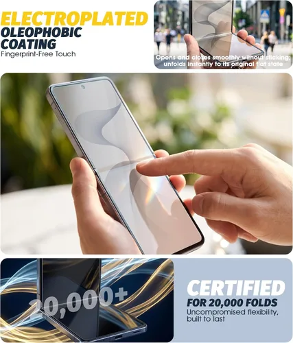 Vista 8 de Orzero (3 juegos de 12 paquetes de protectores de pantalla compatibles con Samsung Galaxy Z Flip 8/Flip 7, protector de pantalla con TPU suave