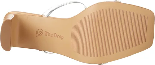 Vista 4 de The Drop Women's Avery Square Toe Two Strap High Heeled Sandal
