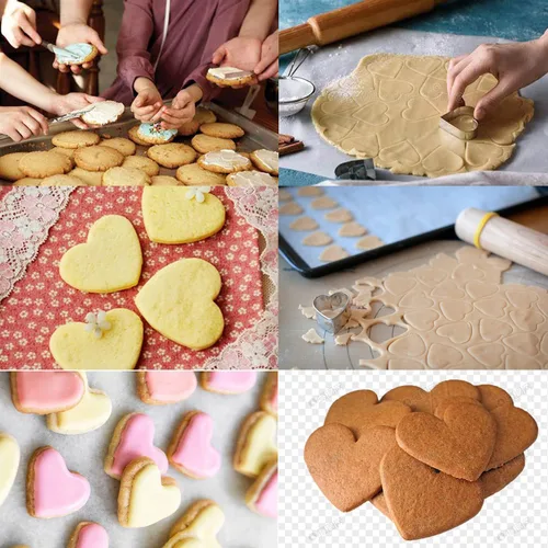 Vista 7 de LUBTOSMN Juego de cortadores de galletas de celebración, 7 piezas, para tartas, corazones, cupcakes, champán, botella de vino, molde cortador