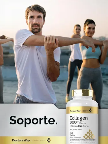 Vista 6 de Doctor's Way Complejo de colágeno 150 cápsulas con vitamina C y biotina