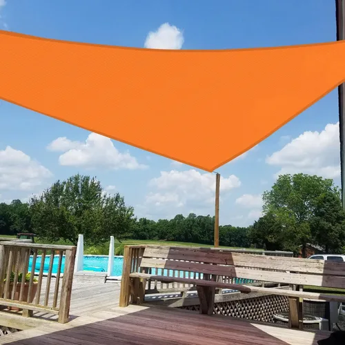 Vista 11 de Windscreen4less Toldo tipo vela triangular de 2 x 2 x 2 pies, para exteriores, bloqueo UV, para patio trasero, porche, pérgola, terraza, jardín Gris