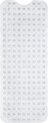 Vista 10 de ENKOSI Tapete de baño antideslizante, extra largo de 40 x 16 pulgadas, tapete antideslizante grande para bañera y ducha con ventosas y agujeros