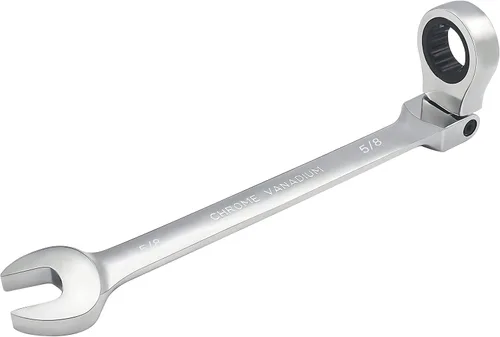 Vista 8 de Llave combinada de trinquete de cabeza flexible de 1 pulgada SAE 72 dientes de 12 puntos de trinquete de caja de trinquete herramientas de llave