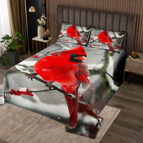 Vista 38 de Erosebridal Juego de ropa de cama tamaño individual con estampado de flores rojas y rosas rojas, microfibra suave de lujo, color negro y marrón