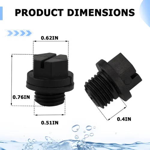 Vista 2 de SPX1700FG Tapones de drenaje para bomba de piscina, 1/4 de pulgada