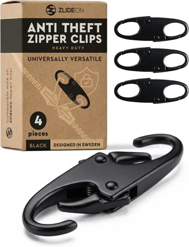 Vista 21 de ZlideOn - Reemplazo de tirador de cremallera, negro, normal (L), 5A, deslizador de reemplazo instantáneo para cremallera de metal